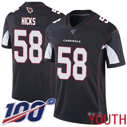 Arizona Cardinals Limited Black Youth Jordan Hicks Alternate Jersey NFL Football #58 100th Season Vapor Untouchable